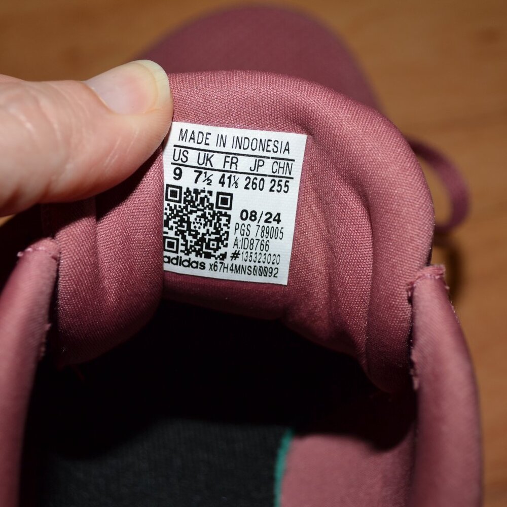 adidas Women’s Pink Running Sneakers with Black Stripes - Picture 12 of 12